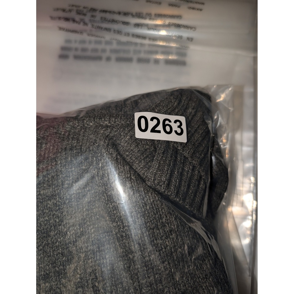 L.L. Bean Sweater Mens Medium Gray Shetland Wool Elbow Patch Crewneck Pullover - Picture 10 of 10